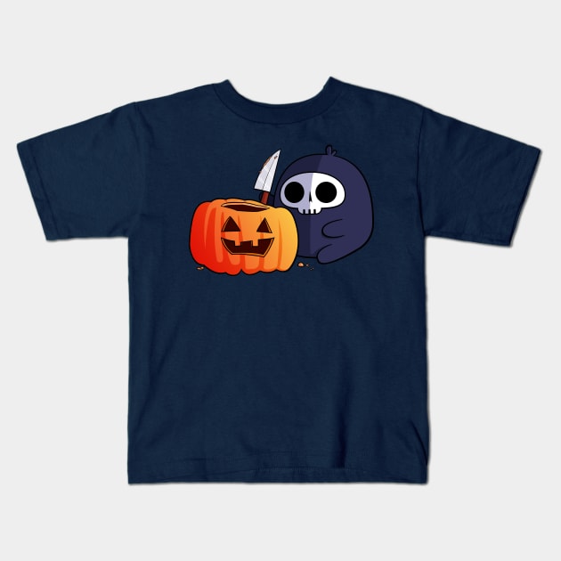 Pumpkin Carving Kids T-Shirt by Hey Bob Guy